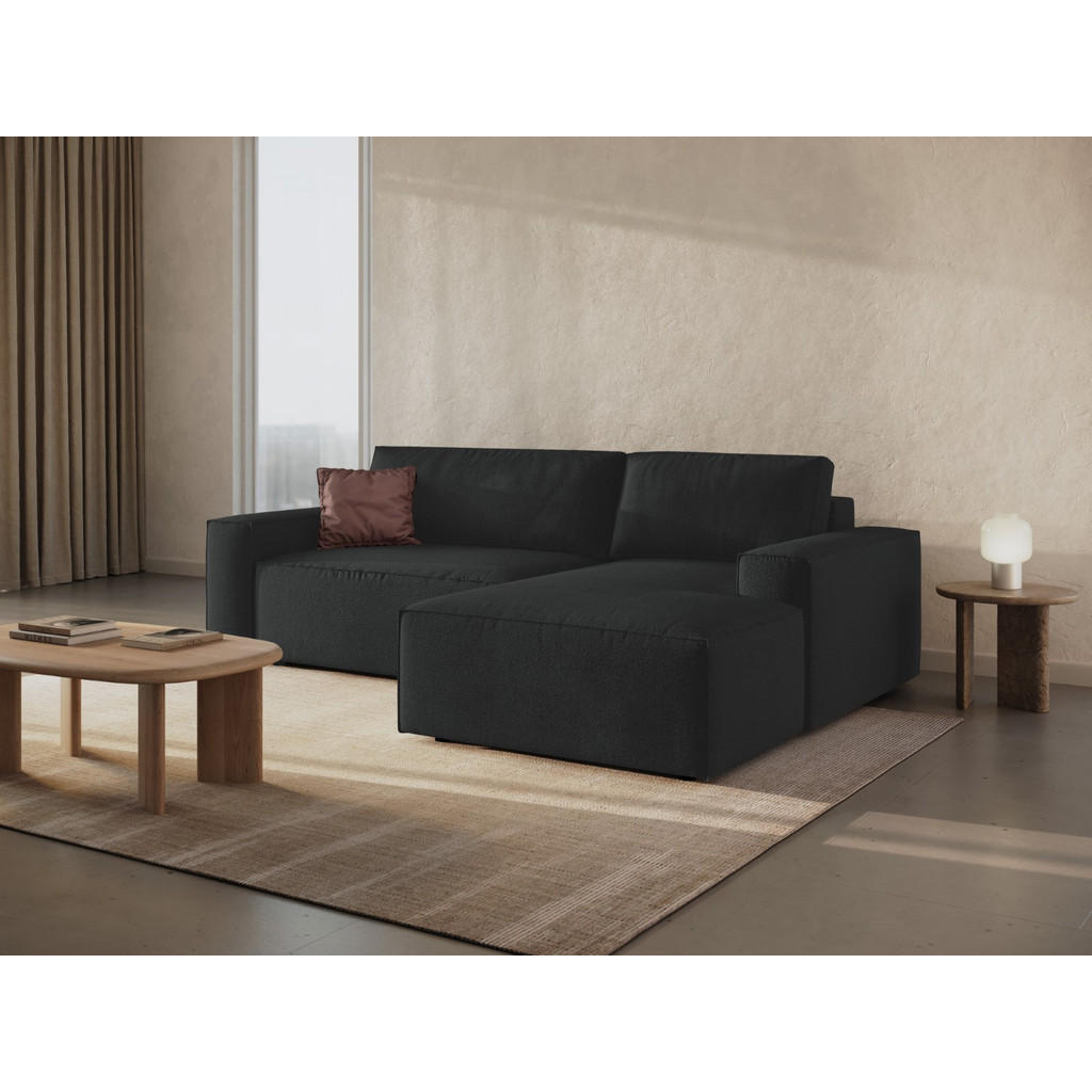 Thumbnail - Micadoni Ecksofa, Schwarz, Textil, 3-Sitzer, L-Form, 246x151 cm, Hergestellt in Europa, Oeko-Tex®, Wohnzimmer, Sofas & C...