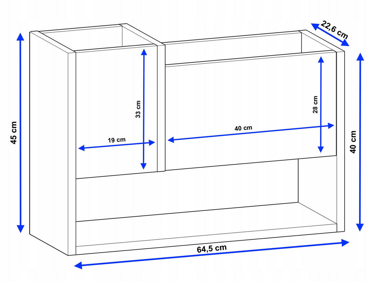 BLUMENKASTEN - Sonoma Eiche, Holzwerkstoff (23/45/65cm) - RAUMHIRSCH FURNITURE
