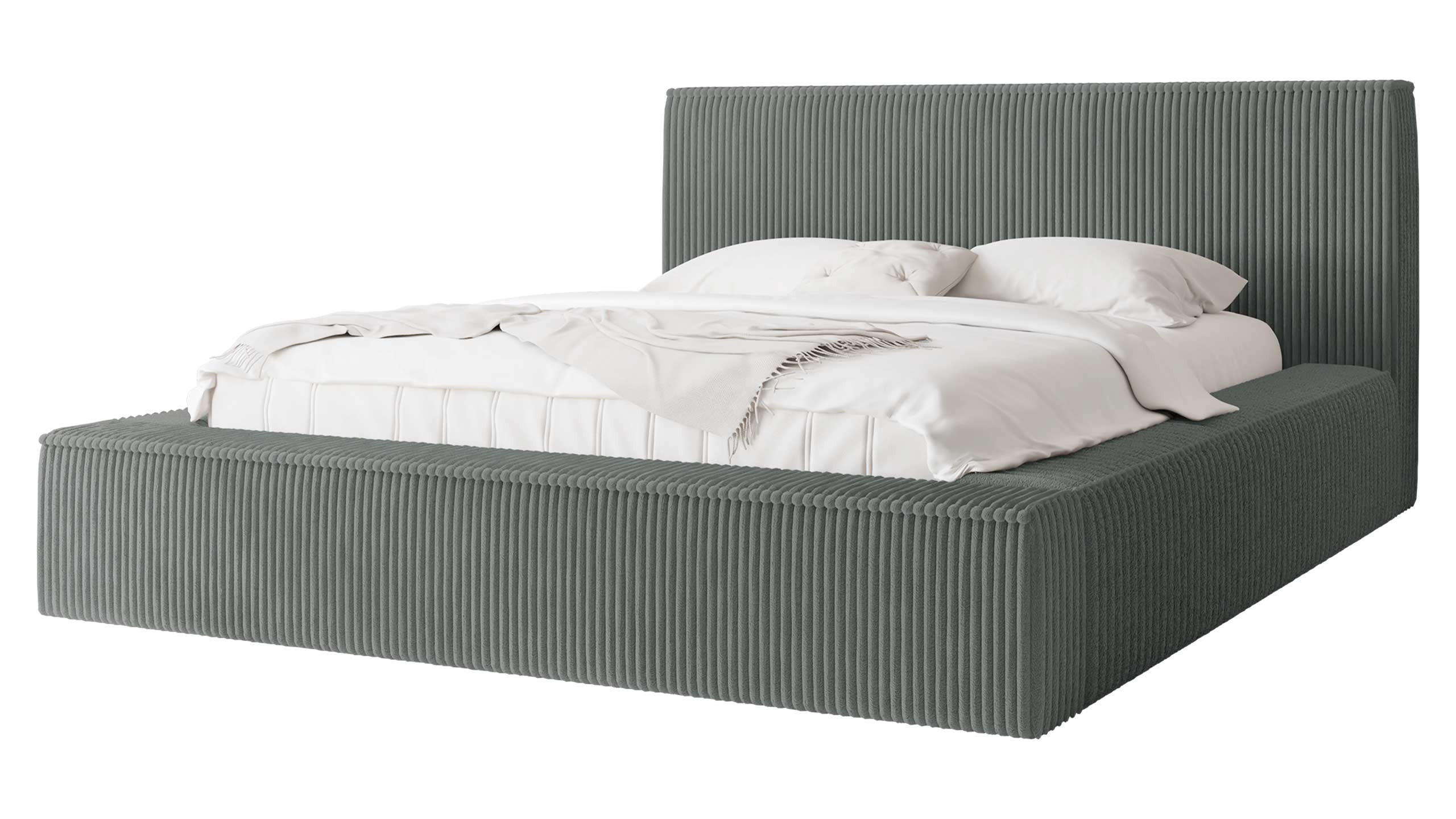 POLSTERBETT Glexi - Grau, Holz/Textil (180/200cm) - MIRJAN24