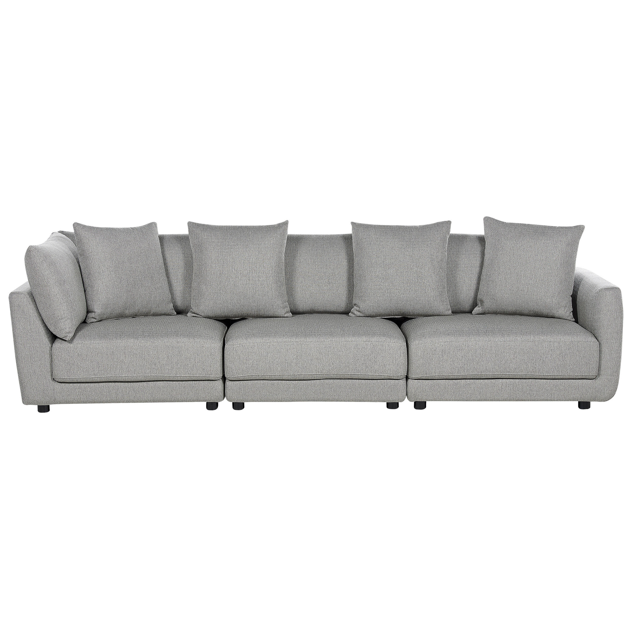 3-SITZER-SOFA hellgrau Sigtuna - Grau, Textil (300/86/102cm) - Beliani