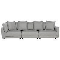 3-SITZER-SOFA hellgrau Sigtuna - Grau, Textil (300/86/102cm) - Beliani