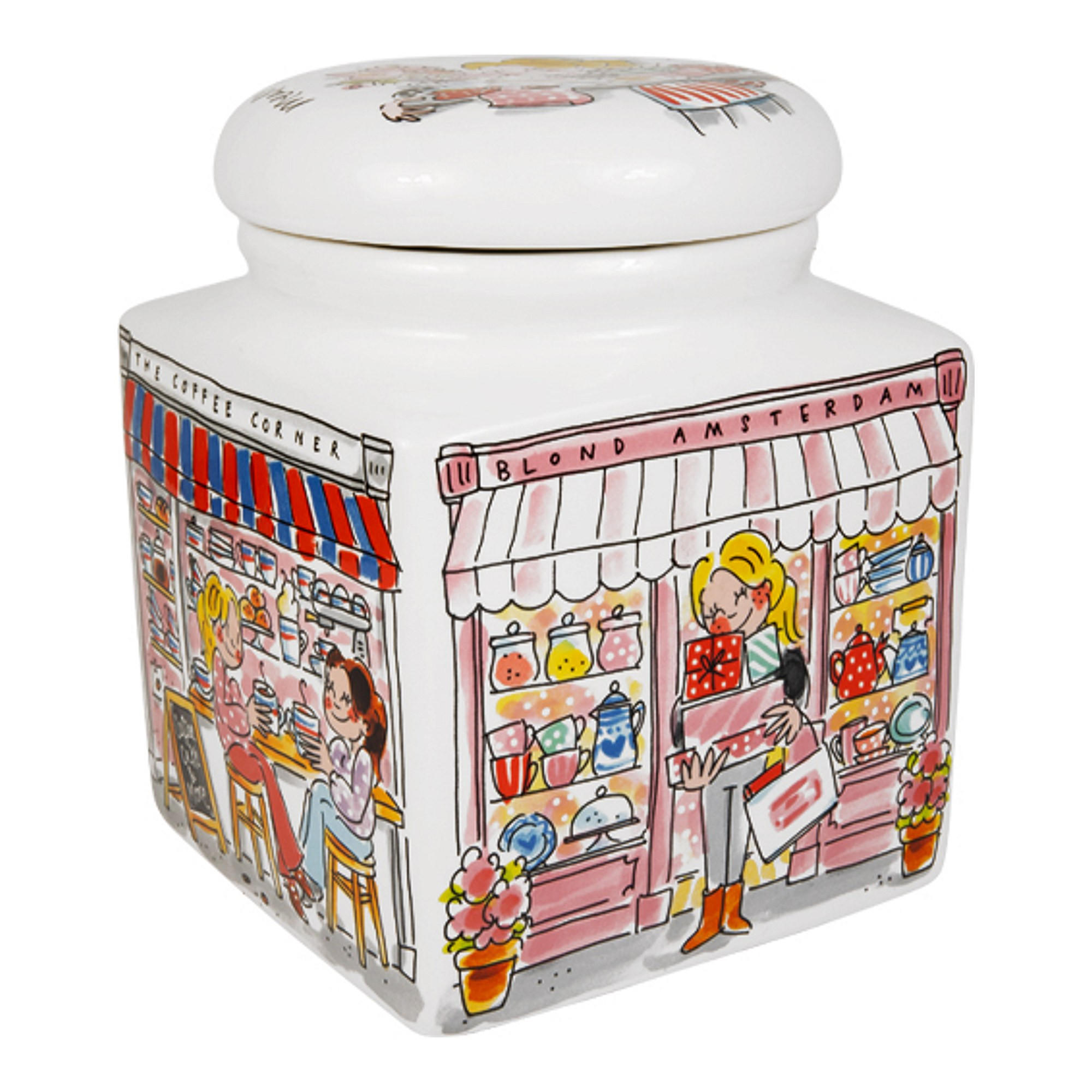 VORRATSDOSE Blond Geburtstag - Menü & Erinnerungen in Bunt - 20cm - Multicolor, Keramik (16/20/16cm) - Blond Amsterdam