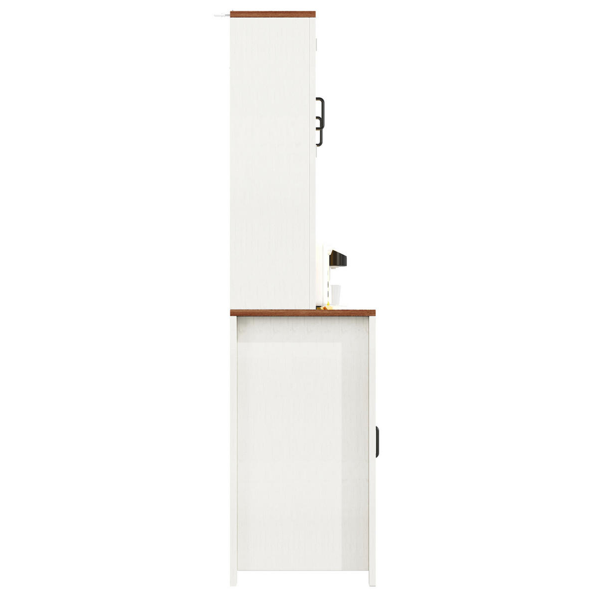 KÜCHENSCHRANK mit LED 115 x 40 x 174,7 cm MDF Weiß - Weiß, Metall (40/174.7/115cm) - Meubliv