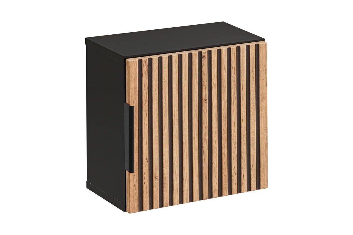 BADMÖBEL-SET 8 Teile - Xilo X BM04 in Wotan Oak/Gray Rock - Eiche Wotan/Schwarz, Holz/Metall (100/140/46.5cm)