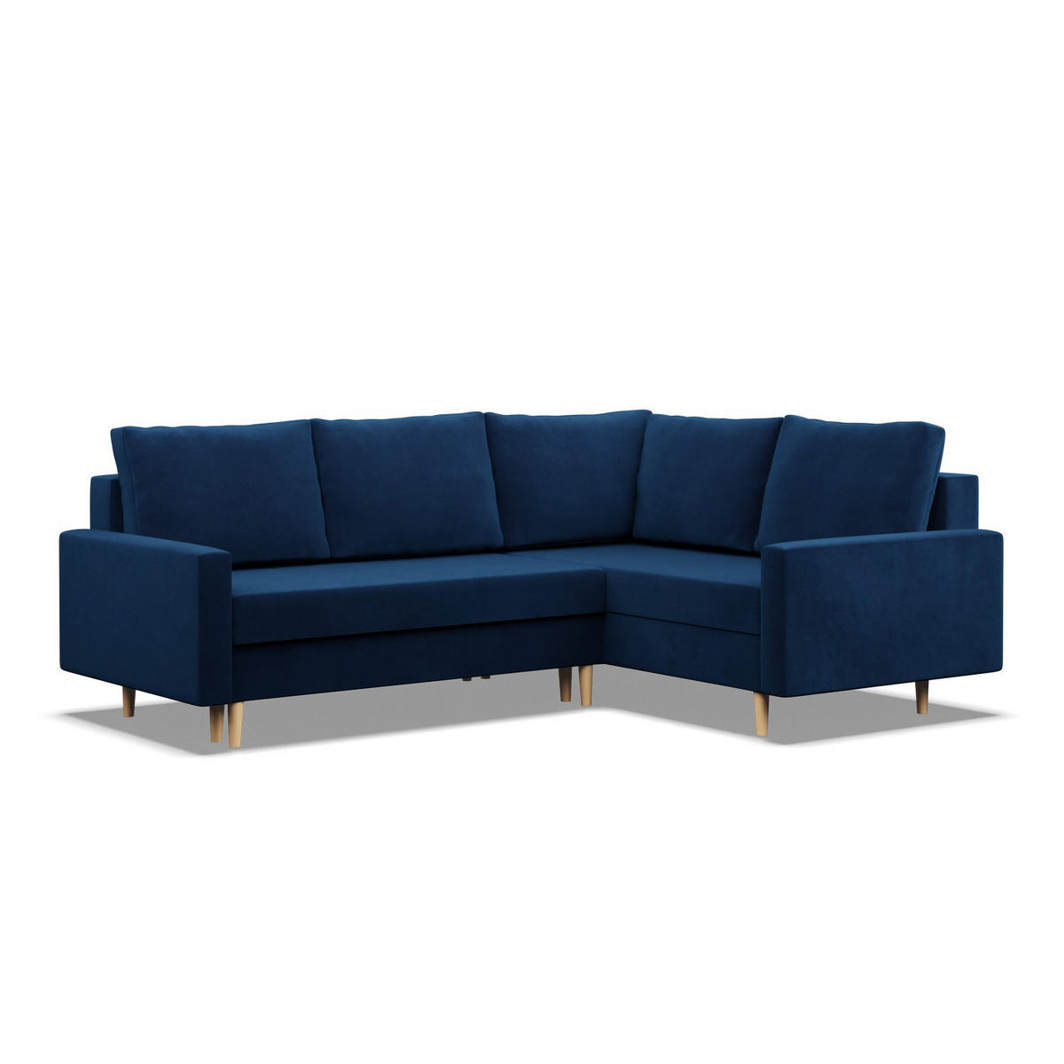 ECKSOFA LINKS MIT SCHLAFFUNKTION BLANK, Dunkelblau - Blau, Textil (223/175cm) - Mebligo