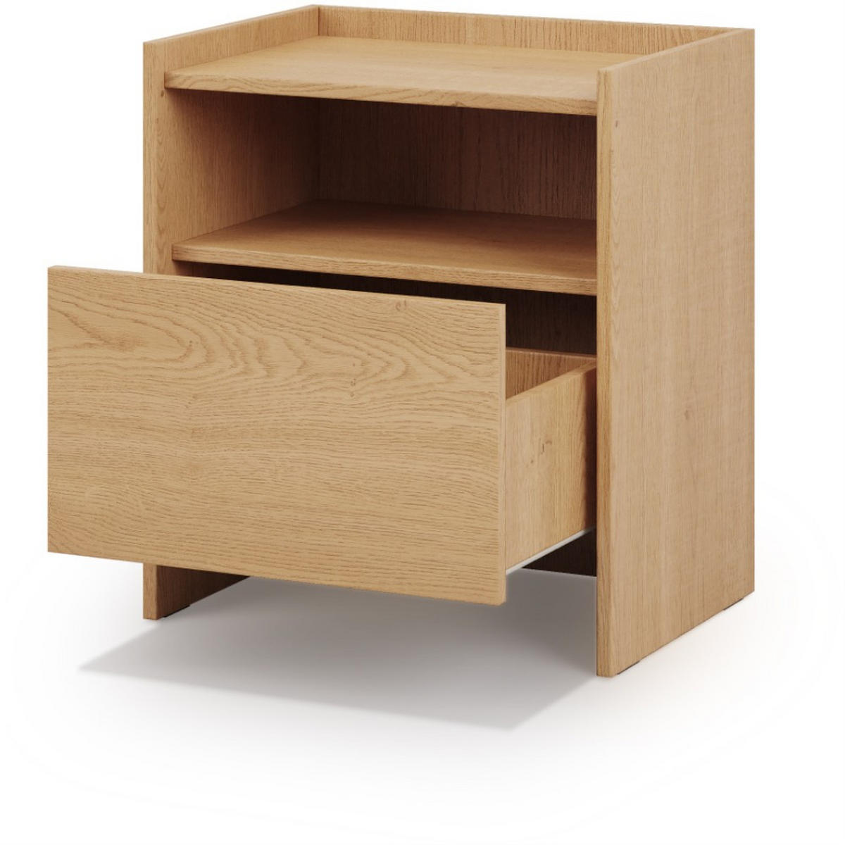 NACHTTISCH Juni mit 1 Schublade, 50 cm, eiche Cremona - Eichefarben, Holzwerkstoff (53/60/38cm) - Beautysofa