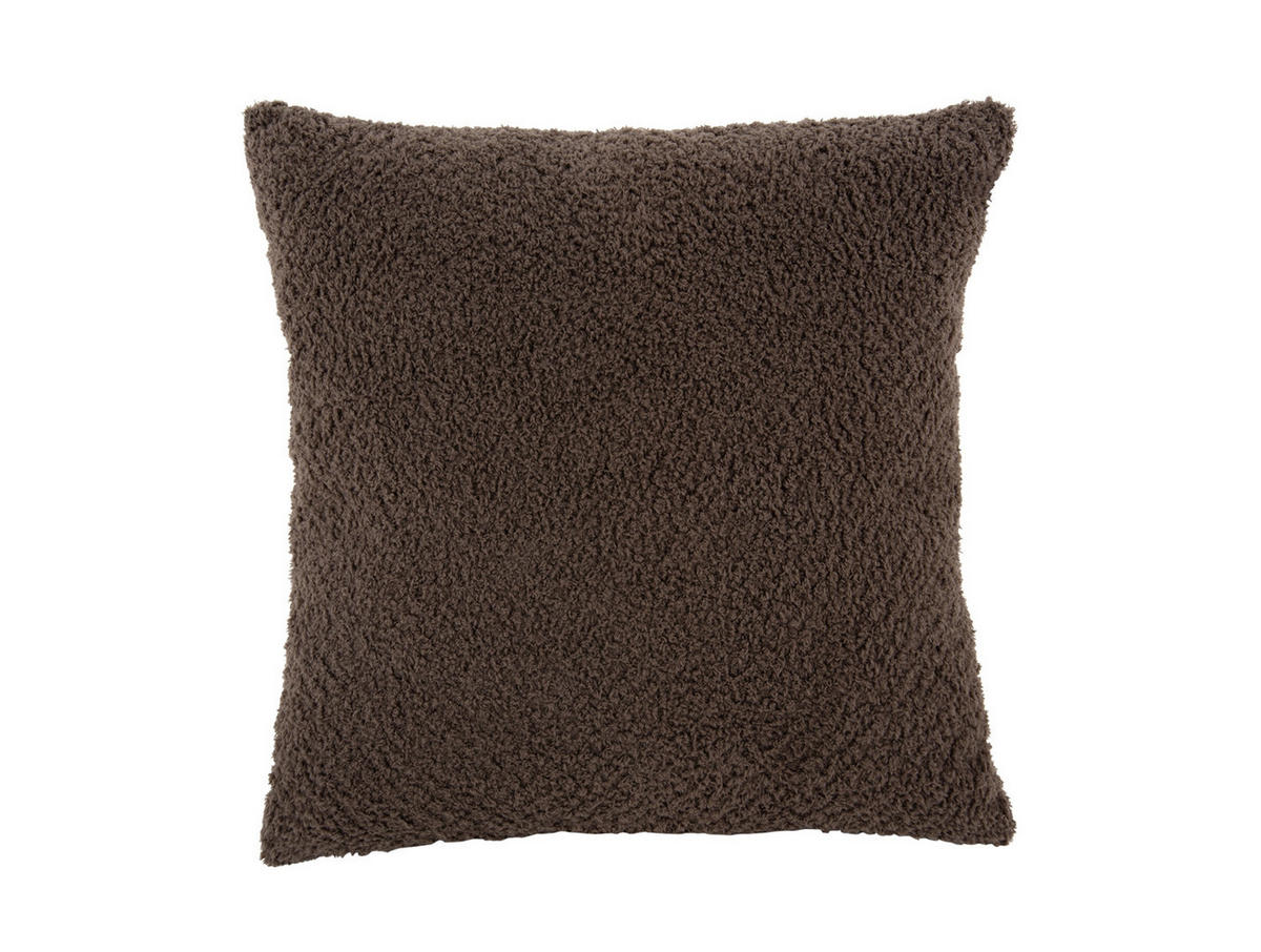 DEKOKISSEN Lana 45/45/8 cm - Dunkelbraun, Kunststoff (45/45cm) - Present Time