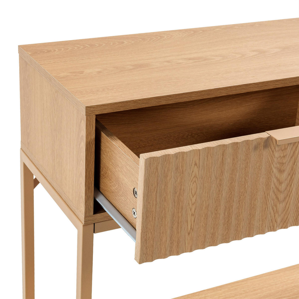 KONSOLENTISCH Lluvia 2 schubladen Eiche-Optik - Honigeiche, Holzwerkstoff (30/100/80cm) - VS Venta-stock