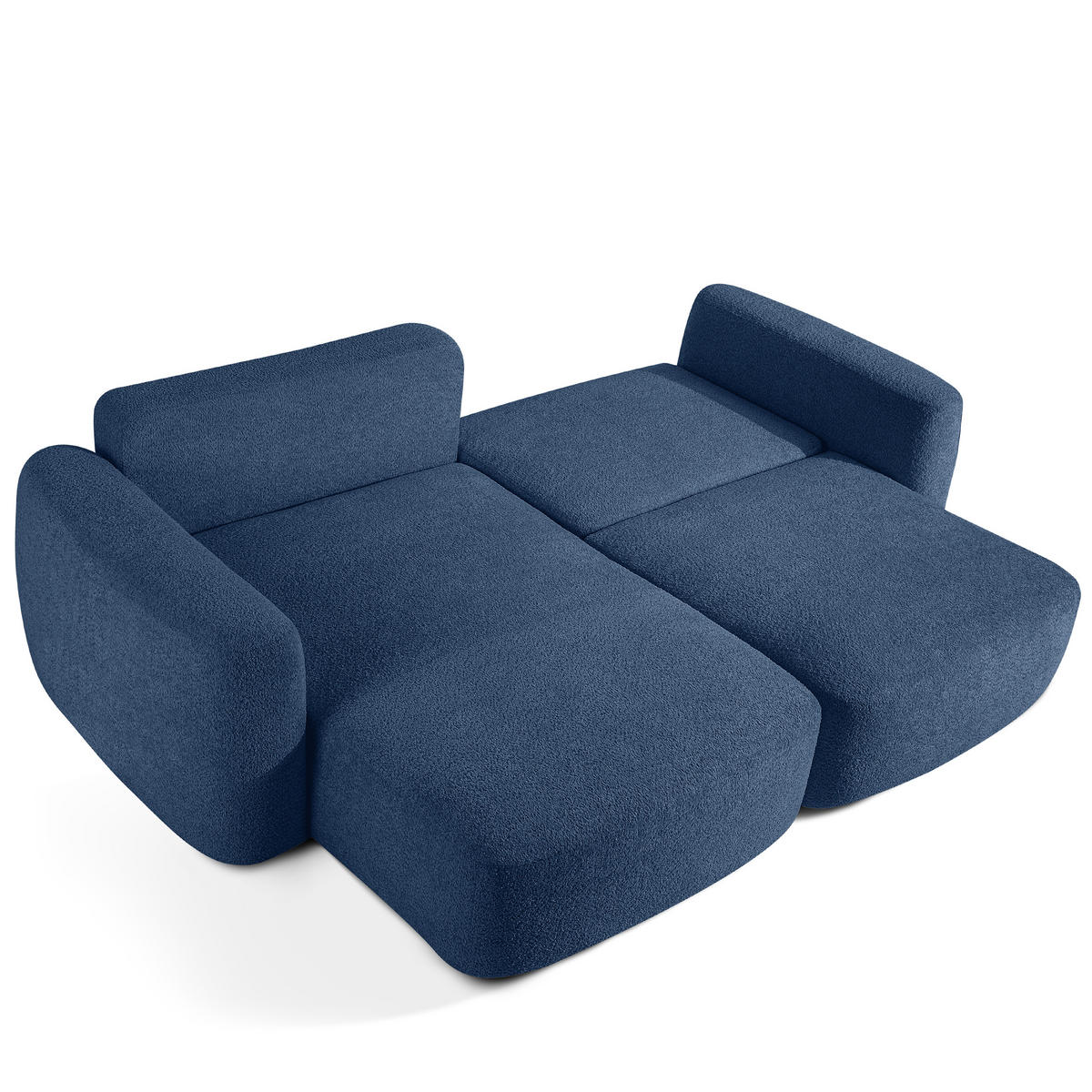 SITZGARNITUR ELOSA - Dunkelblau, Holz/Textil (245/85/165cm) - KONSIMO®