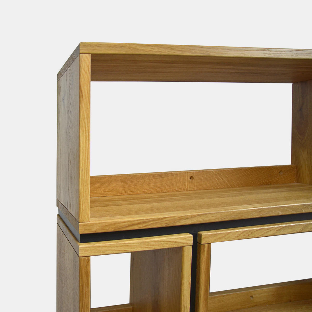 EICHENREGAL für das Wohnzimmer, Wohnbereich oder das Arbeitszimmer LIVO - Eichefarben, Holz (110/165/25cm) - Rawood Furniture