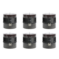 DUFTKERZE ZART - Schwarz - 64 Std. - 6er set - Schwarz, Paraffin (10/10cm) - J-Line
