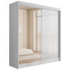 KLEIDERSCHRANK VESLI - 200 cm - Weiß - Weiß, Holzwerkstoff (200/215/61cm) - ALTDECOR