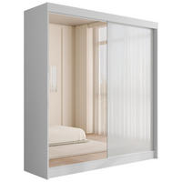 KLEIDERSCHRANK VESLI - 200 cm - Weiß - Weiß, Holzwerkstoff (200/215/61cm) - ALTDECOR