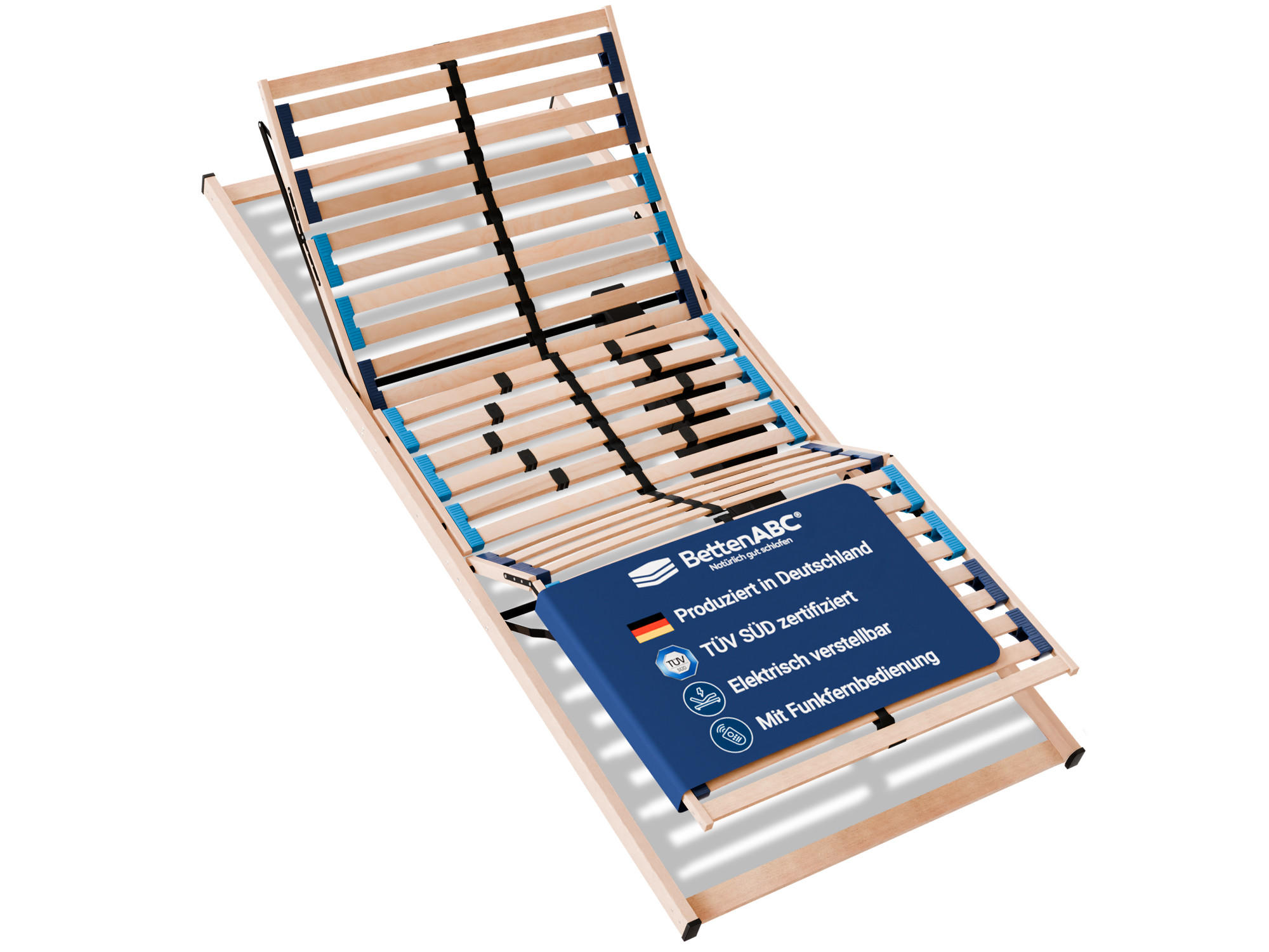 ELEKTRISCHER Lattenrost MAX1, NV Fertig montiert, Größe: 80x200 - Braun, Holz (80/200cm) - Betten-ABC