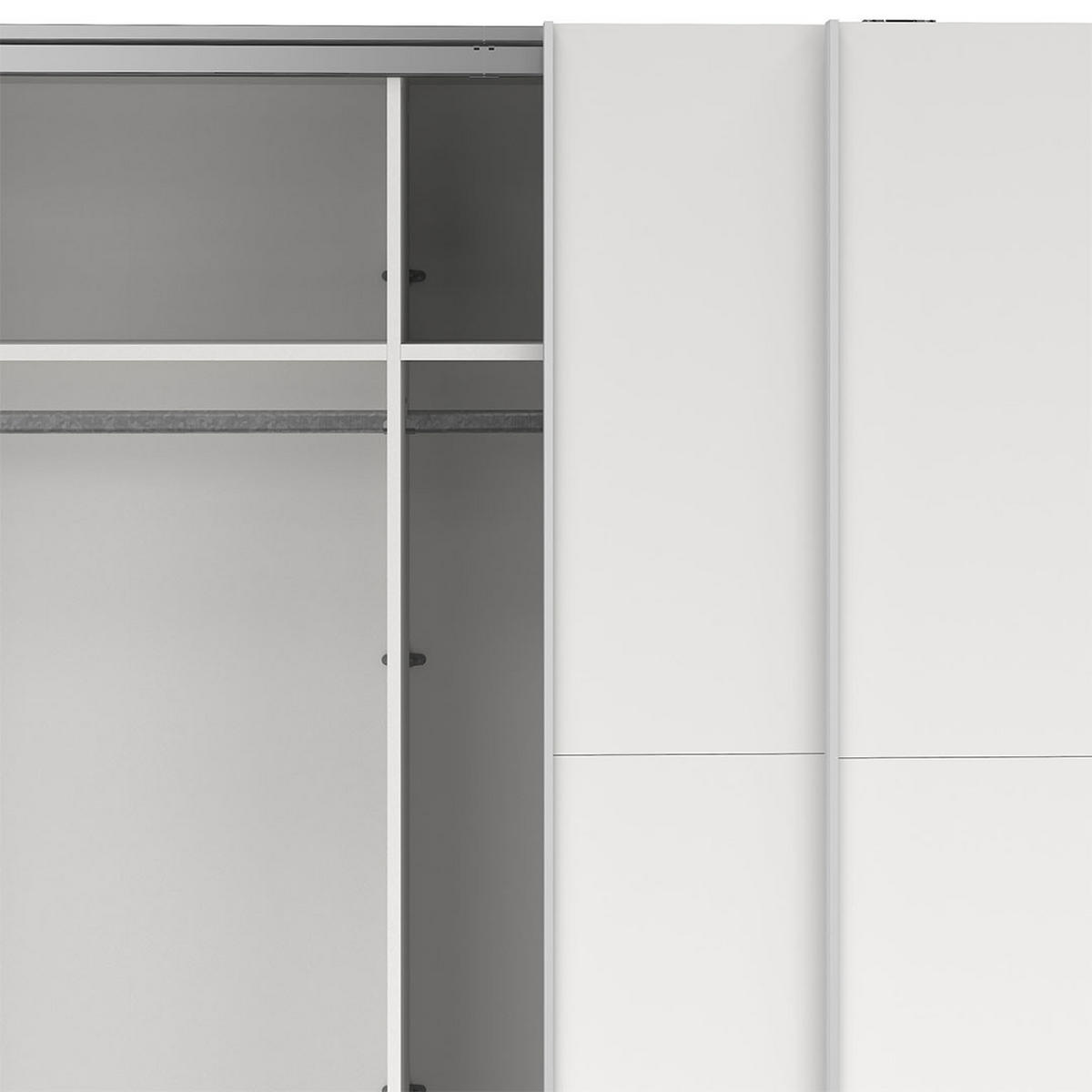 SCHIEBETÜRENSCHRANK, Como, Weiß, Holzwerkstoff, 244 x 67 x 221 cm - Weiß, Holzwerkstoff (244/221/67cm) - ebuy24