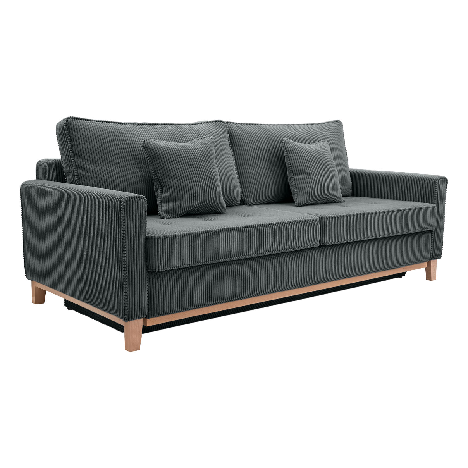 Fedve SOFA AVERIS s funkcí spaní, Tmavě šedá