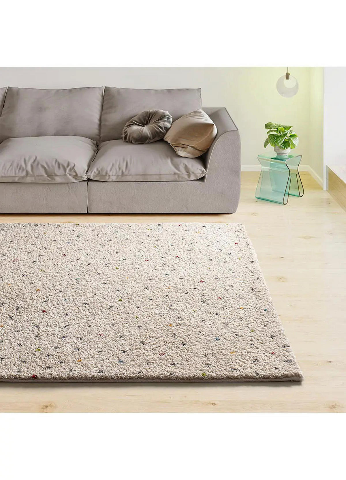 HOCHFLORTEPPICH Creme / Mehrfarbig Lush 160/230 cm - Multicolor/Creme, Naturmaterialien/Textil (160/230cm) - Atticgo