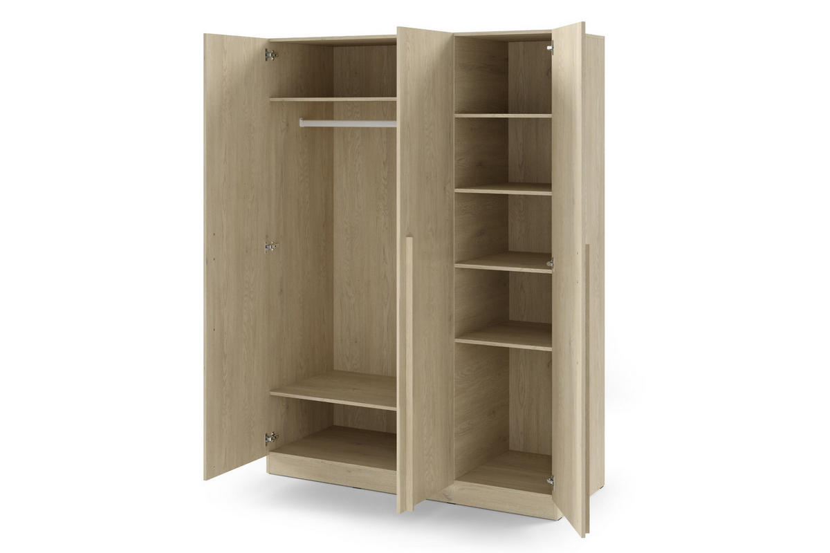 DREHTÜRENSCHRANK BRISSO BR2 150/210/60,5 cm in Eiche Ceremona - Eichefarben, Holzwerkstoff (150/210/61cm) - Deine Möbel 24