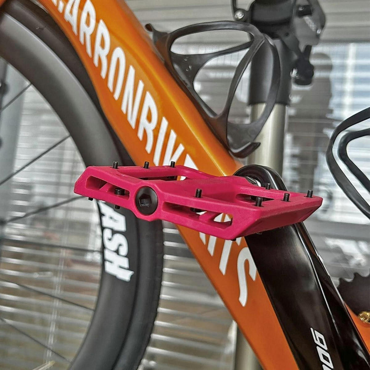 FAHRRADPEDALE Nylonfaser Pink 1 Paar - Pink, Kunststoff (10.7/1.8/12.4cm)