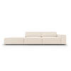 SOFA Jodie aus Samt leichtes beige 3 Sitzplätze - Beige, Textil (262/70/102cm) - Micadoni