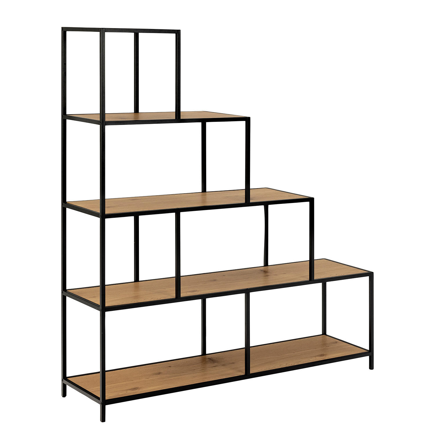 STUFENREGAL - Wildeiche, Holzwerkstoff/Metall (135/150/35cm) - home24