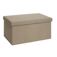 SITZBANK 76/38/38 cm, faltbar, Taupe - Taupe, Kunststoff (38/38/76cm) - Laleni