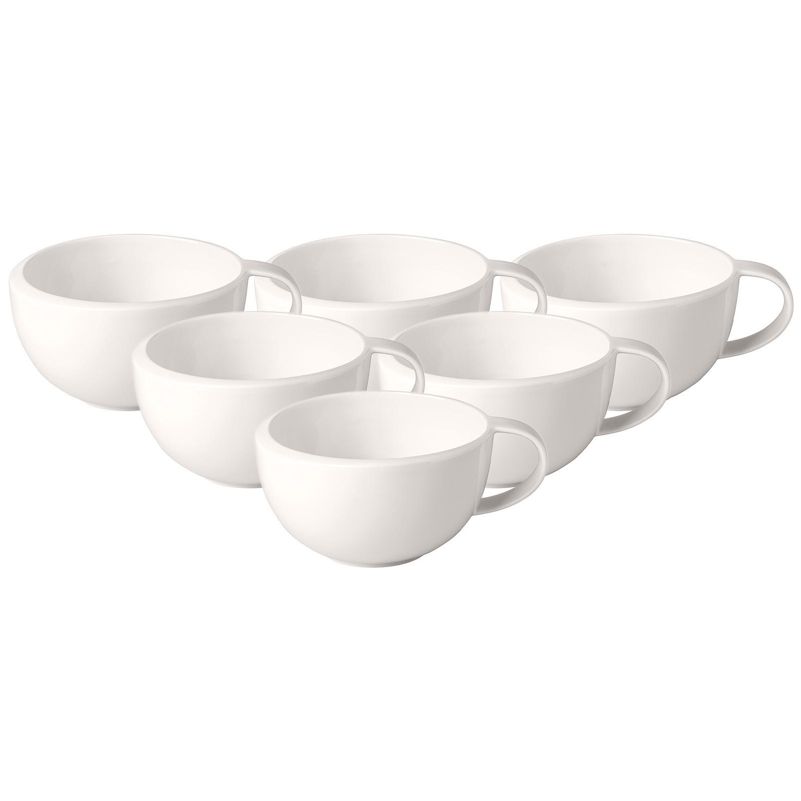 KAFFEETASSE NewMoon weiß 190 ml 6er Set - Weiß, Keramik (0.19L) - Villeroy & Boch