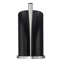 ROLLENHALTER für Küchen- und WC-Rollen Schwarz matt - Schwarz, Metall (15.5/30/15.5cm) - Wesco