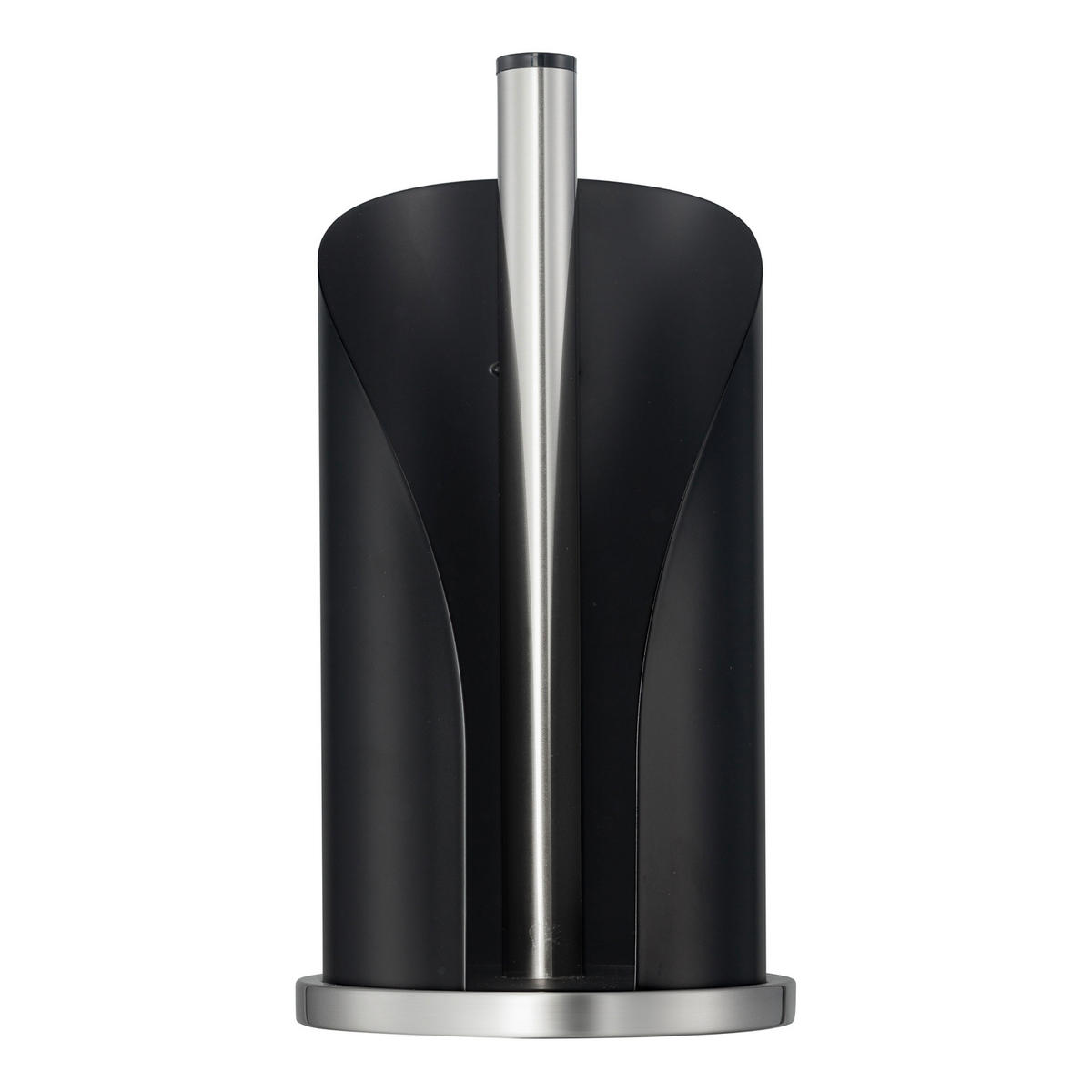 ROLLENHALTER für Küchen- und WC-Rollen Schwarz matt - Schwarz, Metall (15.5/30/15.5cm) - Wesco