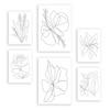 POSTER Set Mit 6 Blumenrahmen 1 Abstrakt Größe A3 & A4 Rahmenlos - Klar, Papier (29.7/1cm) - Nacnic