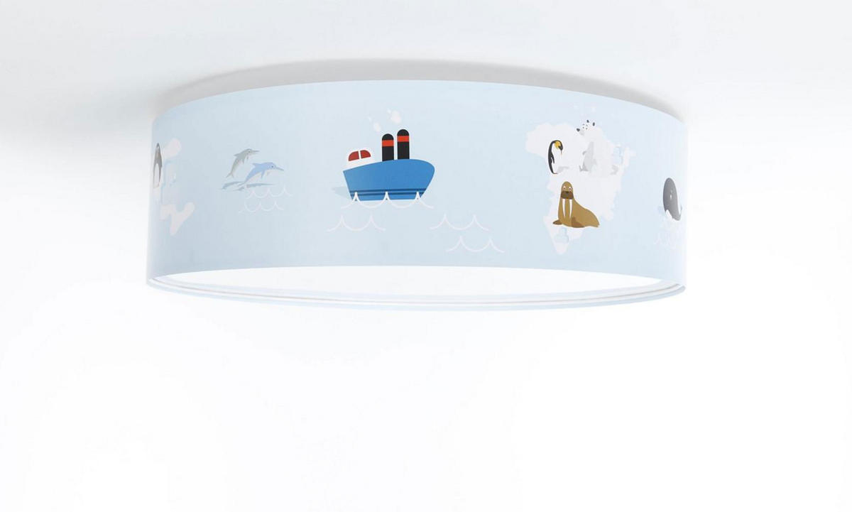 LAMPENSCHIRM Bunt 50/16 cm - Multicolor/Weiß, Kunststoff (50/50/16cm) - KUNSTLOFT