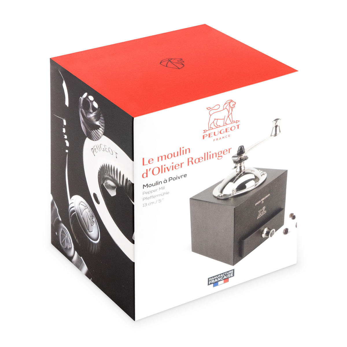 PFEFFERMÜHLE Roellinger 13cm Buchenholz Schokolade Stahlmahlwerk - Braun, Holz (8.6/12.5/8.6cm) - PEUGEOT