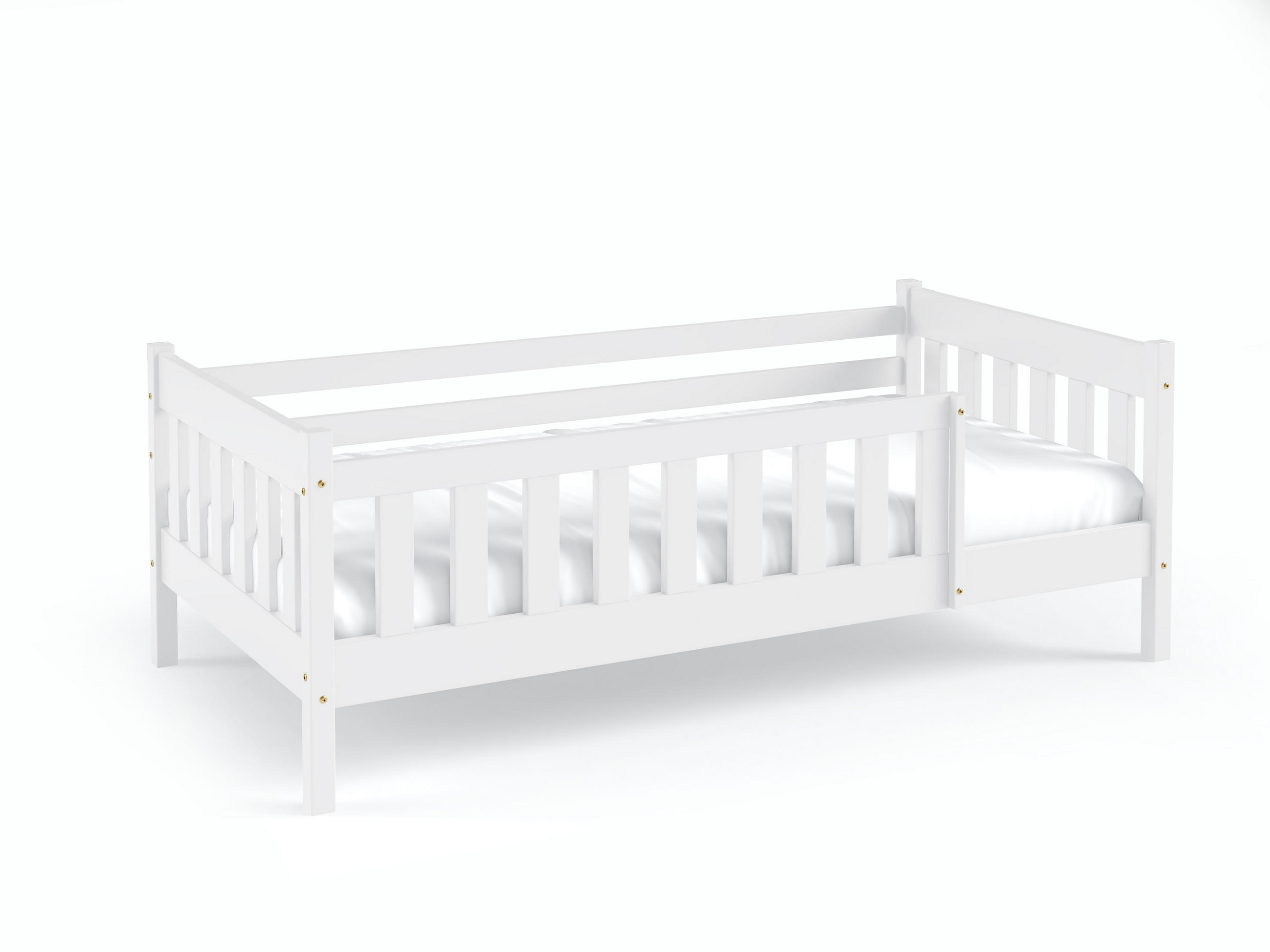 KINDERBETT ELSA 80x190 cm Weiß - Weiß, Holz (80/190cm) - MASSENO