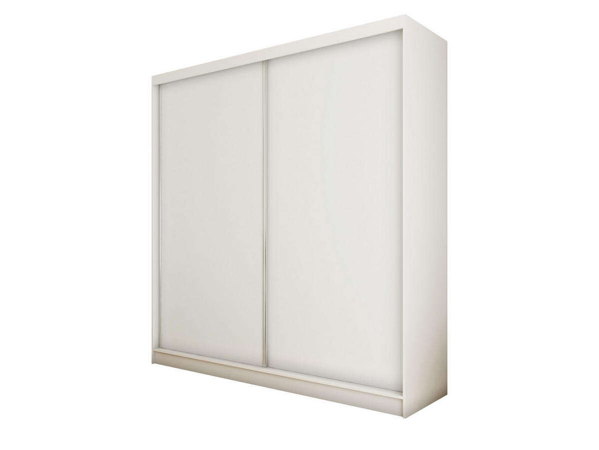 SCHWEBETÜRENSCHRANK SOFIA 200/216/61 cm 2-türig Weiß - Weiß, Holzwerkstoff (200/216/61cm) - MASSENO