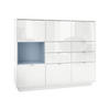 HIGHBOARD Metro Einsatz in Denim matt - Pastellblau, Holzwerkstoff (153/123/38cm) - Vladon