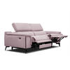 RELAXSOFA MATERA 3-Sitzer mit 2 Relaxfunktionen, rosa - Schwarz/Rosa, Holzwerkstoff/Textil (212/82/103cm) - Courtois Laville