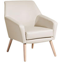 SESSEL Kachka Bezug Kunstleder Buche natur / beige - Weiß, Kunststoff (71/81/67cm) - 58aufmkessel