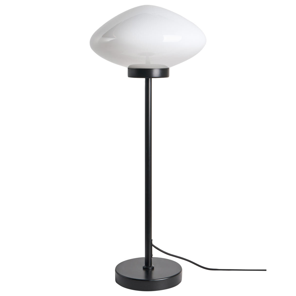 TISCHLAMPE Metall Schwarz Sibun - Schwarz/Weiß, Metall (24/24/55cm) - Beliani