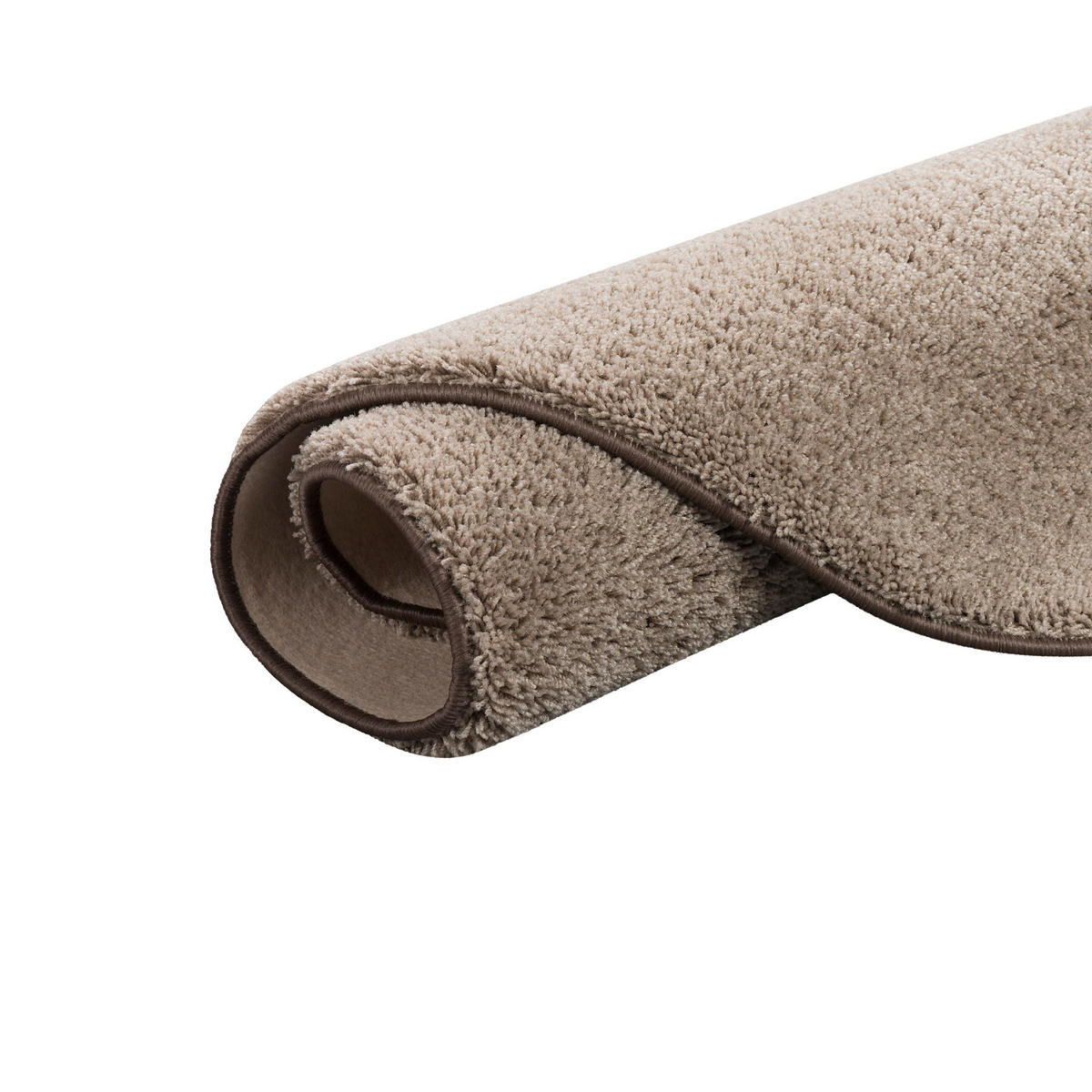 HOCHFLOR SHAGGY TEPPICH PALACE RUND - Taupe, Textil (200/200cm) - Snapstyle