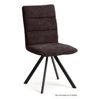 ESSZIMMERSTUHL drehbar (6er-Set) Devan 47x92x60 Schwarz/Espresso - Dunkelbraun/Schwarz, Kunststoff (60/92/47cm) - 58aufmkessel