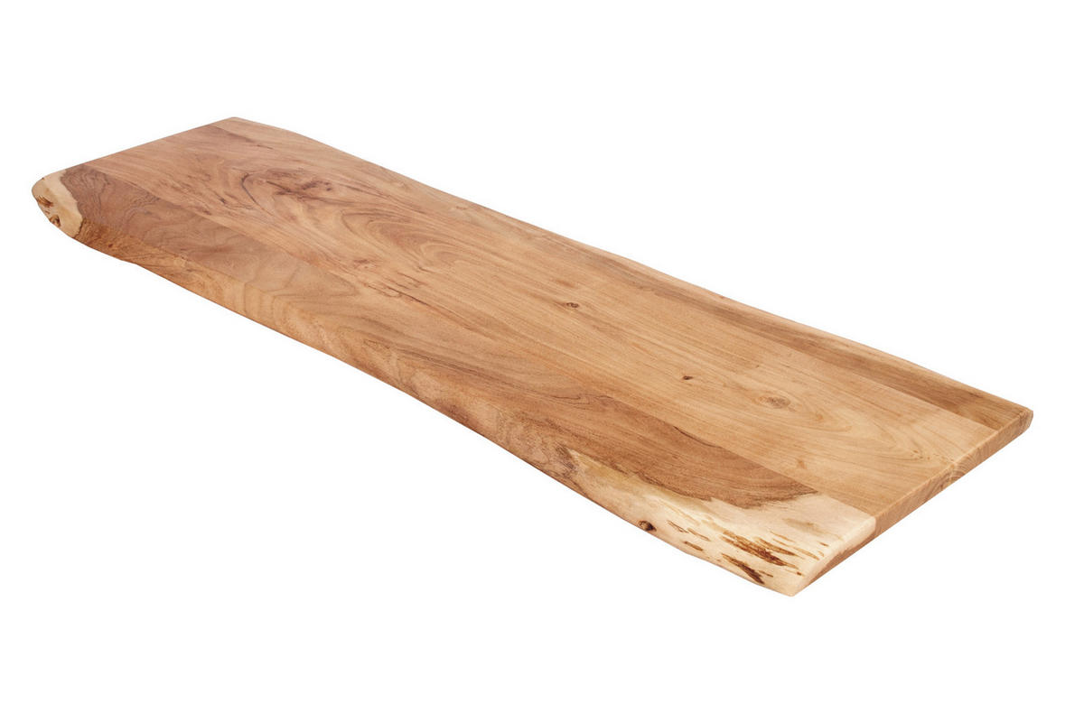 TISCHPLATTE CURTIS - Beige/Naturfarben, Akazienholz/Holz (40/120/3cm) - SAM