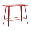 HOCHTISCH, Rot - Rot, Metall (120/60/101cm) - Oviala