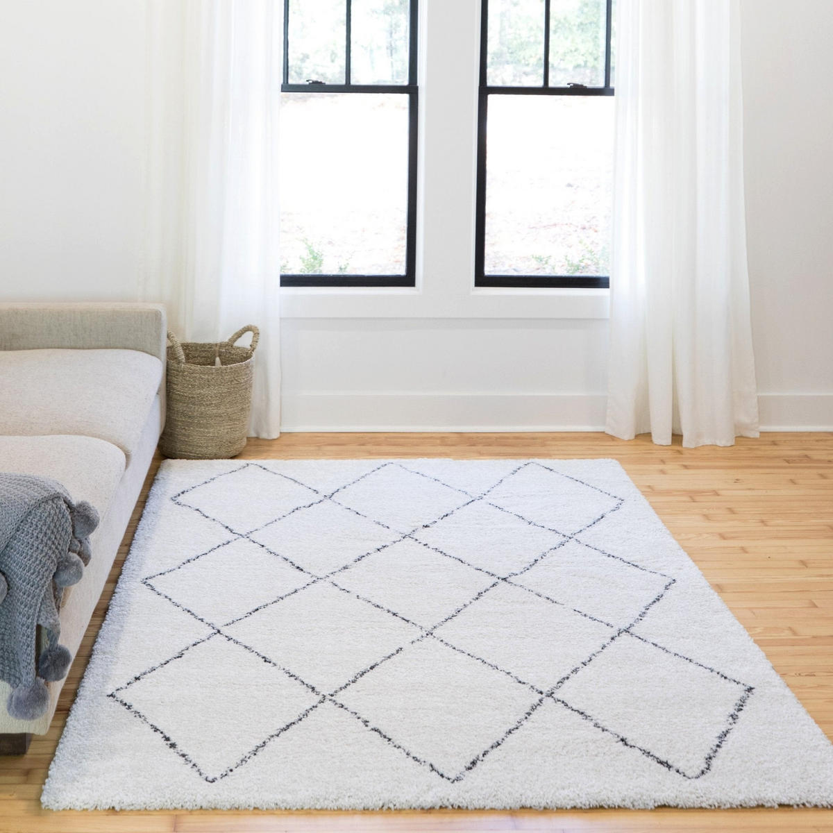 TEPPICH Shaggy weich voluminös beige - Beige, Textil (140/200cm) - AFK Living