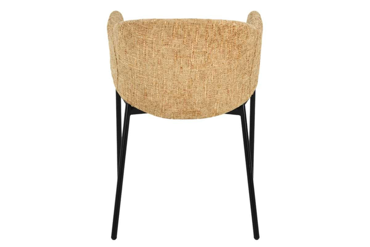 STUHL NOBLESSE Chenille Senfgelb 80 cm - Gelb/Schwarz, Kunststoff/Textil (52/77/60cm) - riess-ambiente