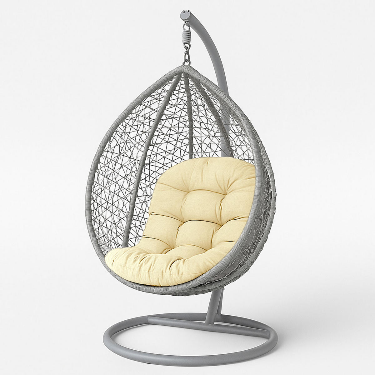 HÄNGESESSEL-KISSEN creme – halbrund, 80/120 cm - Creme, Textil (80/12/120cm) - Homescapes