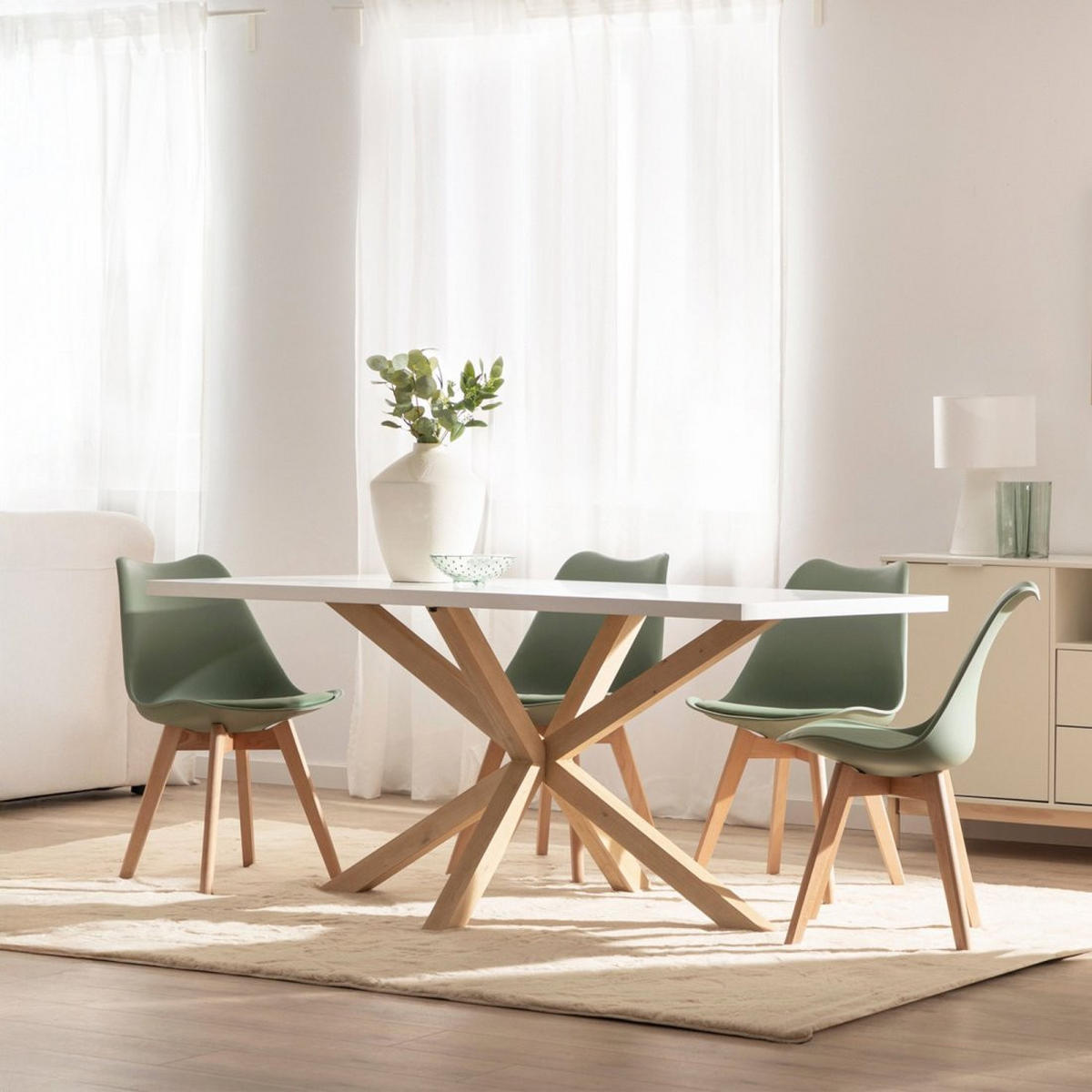 ESSTISCH Emerald Zweifarbig 160 cm x 76,5 cm - Multicolor, Holzwerkstoff (90/160/76cm)