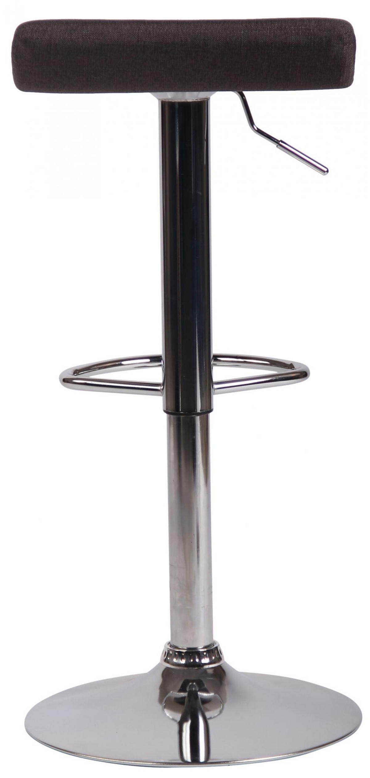 BARHOCKER Stoff dunkelgrau - Chromfarben/Dunkelgrau, Textil/Metall (36/63/39cm) - CLP