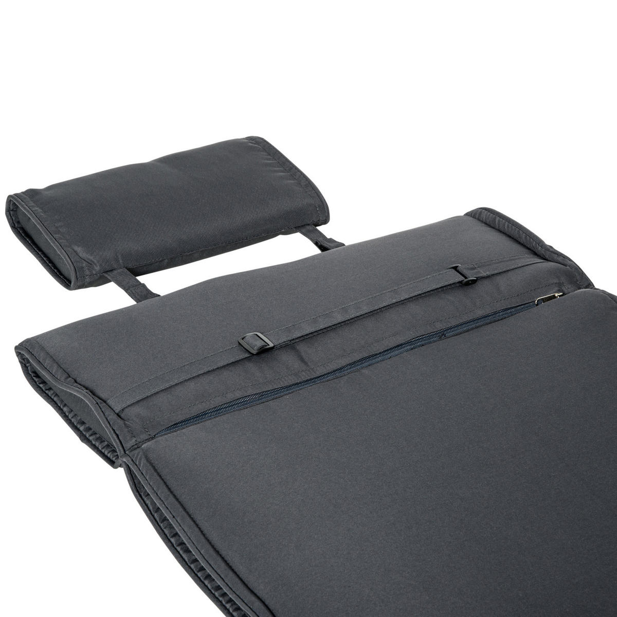 SITZKISSEN, Polyester, Baumwolle, Grau - Grau, Kunststoff (53/5/198cm) - Outsunny
