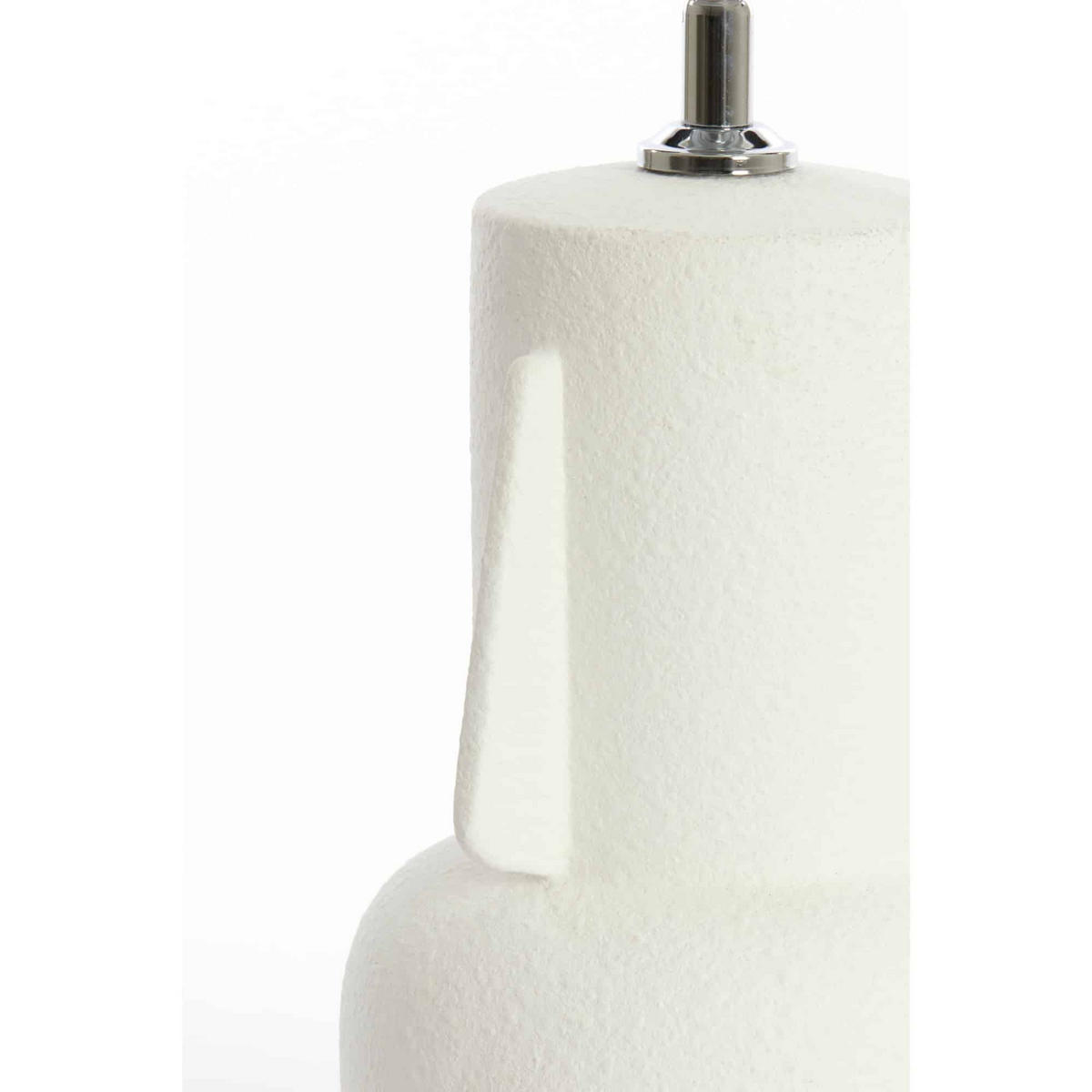 LAMPENFUSS Mataram Weiß 16/16/37.5 cm - Weiß, Keramik (16/16/37.5cm) - Light & Living