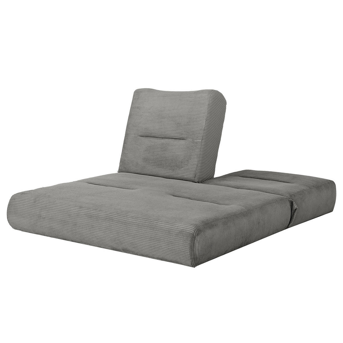 SCHLAFSOFA - Cordstoff - Grau, Textil (159/88/160cm) - home24